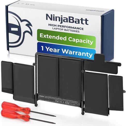 NinjaBatt A1713 A1708 Replacement Battery for MacBook Pro 13-inch A1708 (Late 2016,Mid 2017 Years) - [4781mAh/54.5Wh/11.4V ] in Kuwait