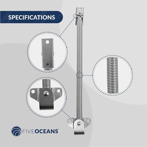 Five Oceans 10-Inch 316 Stainless Steel Hatch Lid Support Spring Holder - FO3805 in Saudi Arabia