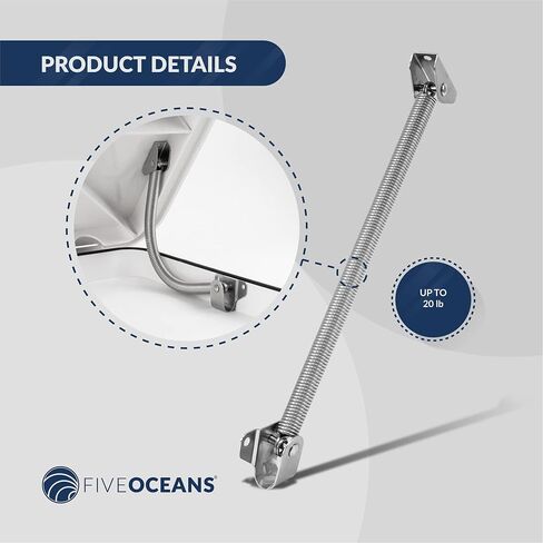 Five Oceans 10-Inch 316 Stainless Steel Hatch Lid Support Spring Holder - FO3805 in Saudi Arabia