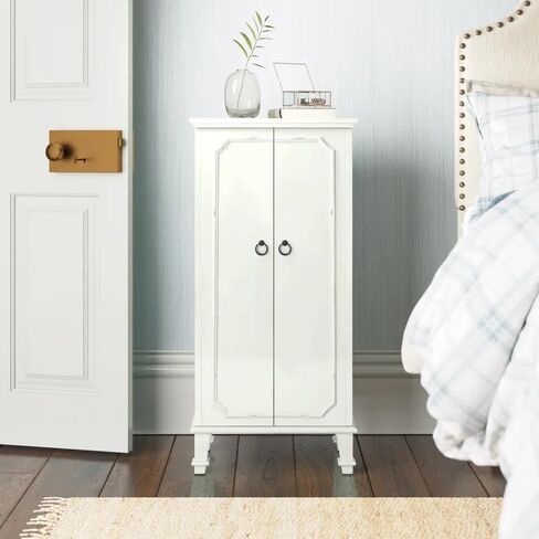 Hives and Honey Charlize Standing Jewelry Armoire – Fully Locking Wood Jewelry Storage with Mirror, 7 Drawers, Necklace Hooks, and Anti-Tarnish Lining – Turquoise in Saudi Arabia