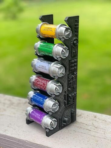 Kyber Crystal Holder Display Stand, Silver or Black 6 Slots (Silver) in Saudi Arabia