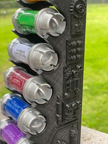 Kyber Crystal Holder Display Stand, Silver or Black 6 Slots (Silver) in Saudi Arabia