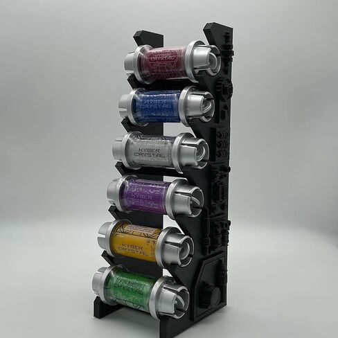 Kyber Crystal Holder Display Stand, Silver or Black 6 Slots (Silver) in Saudi Arabia
