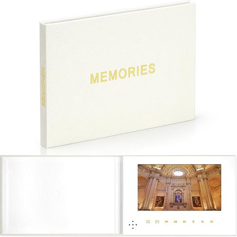 Video Greeting Card Book -Memories in Motion with 7" Display, 4GB Memory & Rechargeable Battery（Purple） in Saudi Arabia