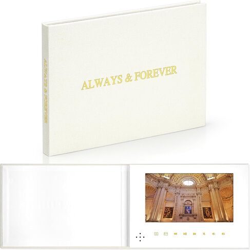 Video Greeting Card Book -Memories in Motion with 7" Display, 4GB Memory & Rechargeable Battery（Purple） in Saudi Arabia