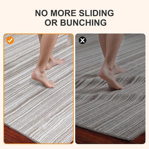 Rug Pads - 5x7 FT, Non Slip Grips Keep Area Rugs in Place,No Residue, Thick, Safe Pads for Hard Floors Under Carpet Mat Cushion and Hardwood Floor Protection in Saudi Arabia