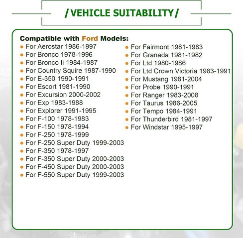 Partsflow 82582 CAPS Power Cuding متوافقة مع Ford 1978-2008 Lincoln 1981-1993 Mercury 1981-2005 in Kuwait