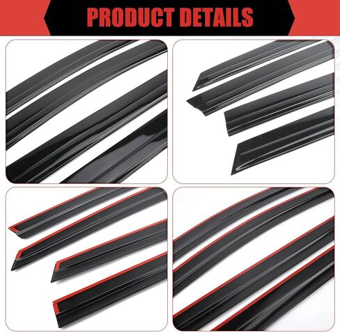 Window Visors Rain Guards Compatible with 2025 2026 Chevy Equinox LT RS ACTIV (Not for EV), Tape-On Window Deflectors, Aerodynamic Wind Noise Reduction & UV Protection (4 Pcs) in Saudi Arabia