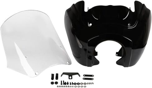 Black Front Fairing for Dyna 1983-2017 Style Super T- -(ABS) in Saudi Arabia
