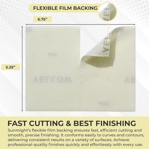 Sunmight Flexible Sheets 5-1/4" x 6-3/4" 1500G Grip Sheet, 60122, 25 Sheets in Kuwait