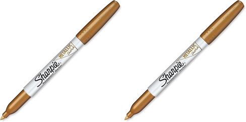 Sharpie Metallic Fine Point Permanent Marker Open Stock, Gold Twin in Saudi Arabia