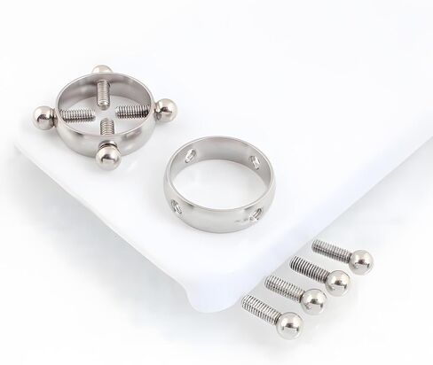 2Pcs Round Non Piercing Nipple Ring for Women Stainless Steel Fake Nipple Rings Shield Barbell Rings Body Jewelry in Saudi Arabia