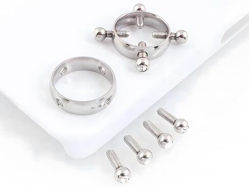 2Pcs Round Non Piercing Nipple Ring for Women Stainless Steel Fake Nipple Rings Shield Barbell Rings Body Jewelry in Saudi Arabia