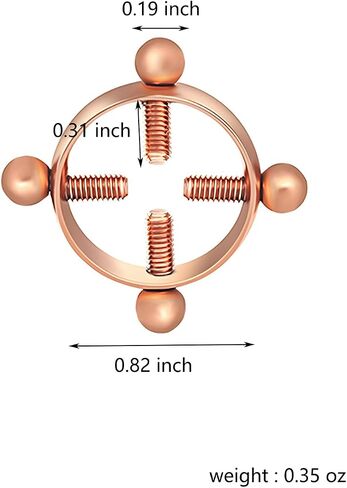 2Pcs Round Non Piercing Nipple Ring for Women Stainless Steel Fake Nipple Rings Shield Barbell Rings Body Jewelry in Saudi Arabia