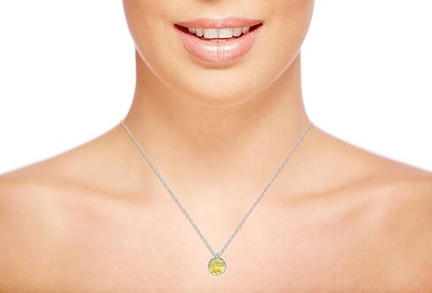 10K White Gold 7mm Round Cut Rope Frame Rabbit Ear 18" Rope Chain Necklace in Saudi Arabia