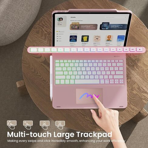 iPad Mini 6th Generation Case with Keyboard, 7 Color Backlit,Sensitive Touchpad, for iPad Mini 6th Generation 8.3 inch 2021, Silver in Saudi Arabia