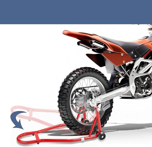 Motorcycle Stand Lift 850lbs Front & Rear Combo Universal Motorcycle Stands Compatible with Most Yamaha Honda Kawasaki Suzuki BMW Motorcycles, Red in Saudi Arabia