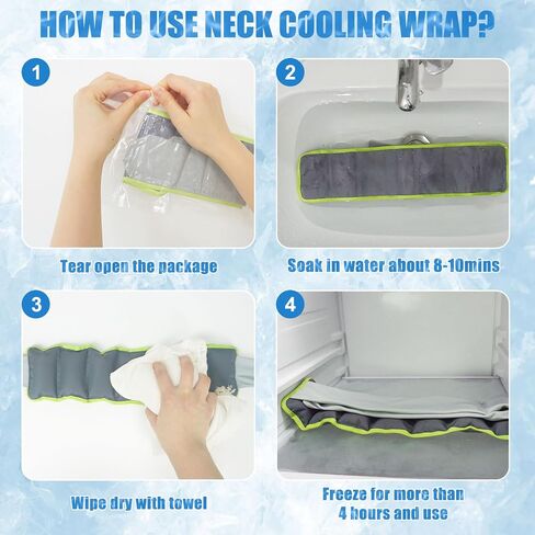 Cooling Wrap Neck Cooling Scarf Keeps Cool in Summer, Comfortable and Breathable Neck Cooler Suitable for Women Men Indoor Outdoor Sports or Activities, Remove Hot Flashes, Relief for Neck Swelling in Saudi Arabia