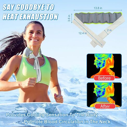 Cooling Wrap Neck Cooling Scarf Keeps Cool in Summer, Comfortable and Breathable Neck Cooler Suitable for Women Men Indoor Outdoor Sports or Activities, Remove Hot Flashes, Relief for Neck Swelling in Saudi Arabia