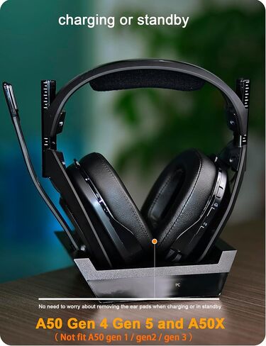 مجموعة تعديل A50 Gen 4 - وسائد أذن بديلة وعصابة رأس متوافقة مع سماعة رأس Astro A50 Gen 4، ووسائد الأذن، وترقية رغوة إلغاء الضوضاء عالية الكثافة، وسمك إضافي in Saudi Arabia