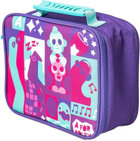 A for Adley Lunchbox. يضم أصدقاء قوس قزح نيون في Adley على صندوق الغداء المطبوع من قوس قزح Zebra (أرجواني) in Kuwait