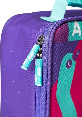 A FOR ADLEY Lunchbox. Featuring Adley's Neon Rainbow Friends on a Zebra Rainbow Printed Lunchbox (Purple Retro) in Saudi Arabia