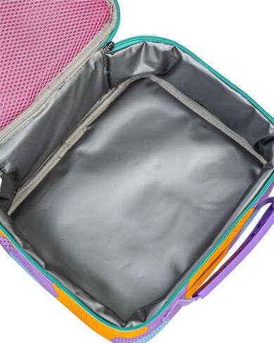 A FOR ADLEY Lunchbox. Featuring Adley's Neon Rainbow Friends on a Zebra Rainbow Printed Lunchbox (Purple Retro) in Saudi Arabia