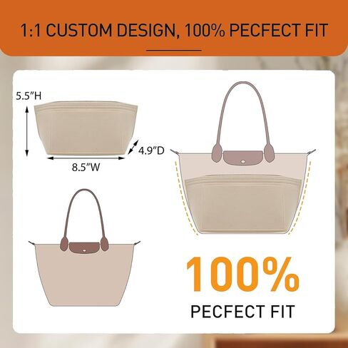 2Sets Bag Strap and Organizer Compaitible with Le Pliage Small Bags, Felt Lightweight Tote Bag Organizer Insert, Anti-Slip Adjustable Punch-Free Purse Straps Replacement Crossbody in Saudi Arabia