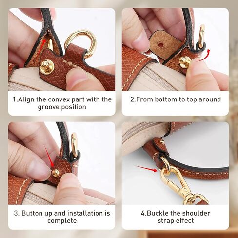 2Sets Bag Strap and Organizer Compaitible with Le Pliage Small Bags, Felt Lightweight Tote Bag Organizer Insert, Anti-Slip Adjustable Punch-Free Purse Straps Replacement Crossbody in Saudi Arabia