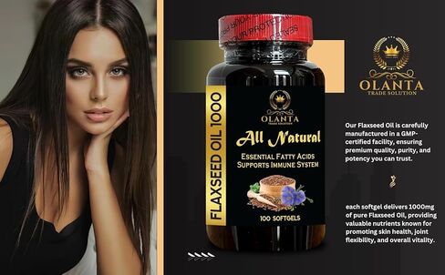 100 Count Flaxseed Oil – Organic & Cold-Pressed – Vegan Capsules – Omega Fatty Acids – Non-GMO – Plant-Based Supplement in Saudi Arabia