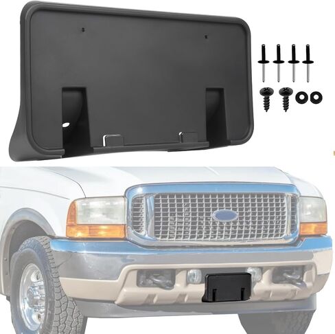 استبدال OKPARZ للمصد الأمامي إطار لوحة الترخيص قوس 2020-2022 Ford F250 F350 Super Duty LC3Z-17A385-AB in Kuwait