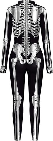 Halloween Skeleton Bodysuit for Womens Skeleton Cosplay Onesie Costumes in Saudi Arabia