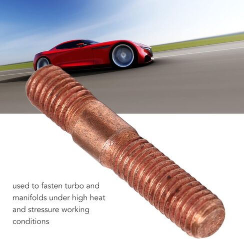 Header Stud Kit 8Pcs M8 1.25 Threaded Turbo Studs Kit, Sturdy Metal Alloy High Pressure Exhaust Manifold Stud Bolt Nut Hardware Turbo Stud Kit Flange Nuts in Saudi Arabia
