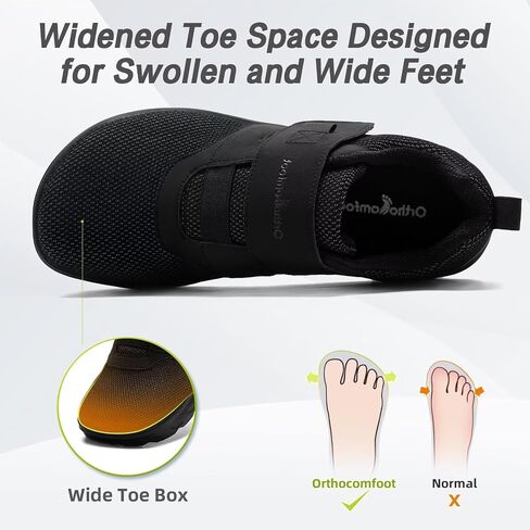 OrthoComfoot Women's Orthopedic Diabetic Wide Walking Shoes: Comfortable Casual Arch Support Plantar Fasciitis Loafers, Orthotic High Arch Swollen Feet Adjustable Work Shoes for Ankle and Heel Pain in Saudi Arabia