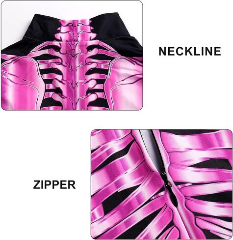 Halloween Skeleton Bodysuit for Womens Skeleton Cosplay Onesie Costumes in Saudi Arabia