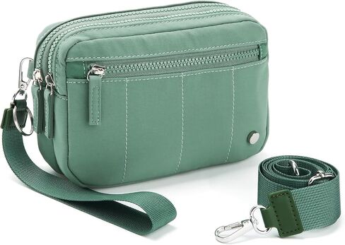 Didida Wristlet Purses for Women,Crossbody with ID Window Purses,Coin Purse with 4 Zipper Nylon Crossbody Bags in Saudi Arabia