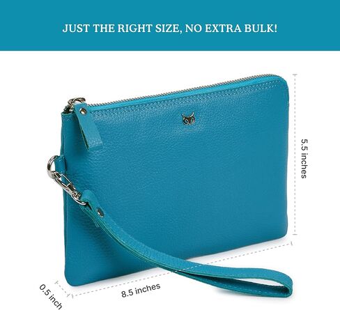 محفظة معصم للنساء المحفظة والجلد الحقيقي لعملات مفاتيح المحمول مع فتحات بطاقة الائتمان في صندوق الهدايا (جمشت نابا) in Kuwait