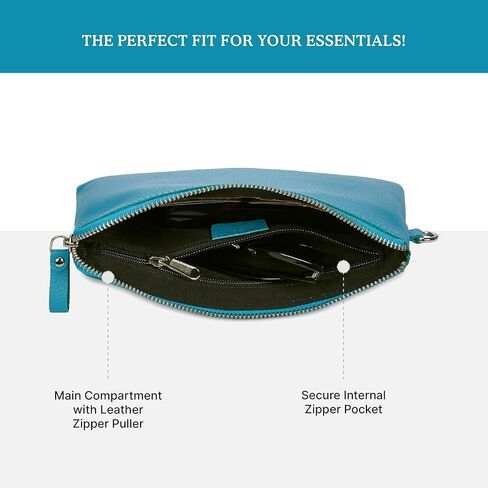 محفظة معصم للنساء المحفظة والجلد الحقيقي لعملات مفاتيح المحمول مع فتحات بطاقة الائتمان في صندوق الهدايا (جمشت نابا) in Kuwait