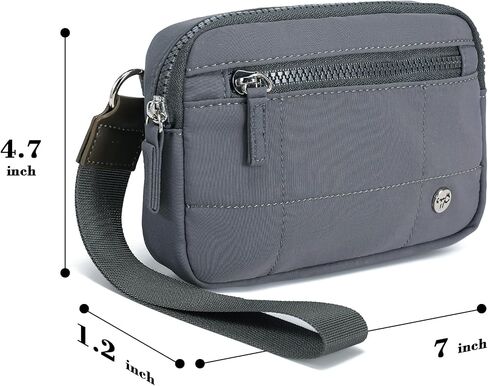 Haytijoe Nylon Wristlet Wallet للنساء ، RFID مغلق يحجب محفظة معصم خفيفة الوزن مع سحاب للسفر والهاتف والبطاقات in Saudi Arabia