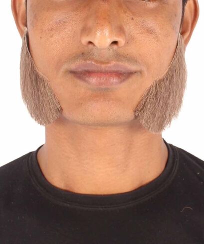 Men's Human Hair Mutton Chops Side Burns Beard Cosplay Facial Hair in Saudi Arabia