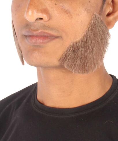Men's Human Hair Mutton Chops Side Burns Beard Cosplay Facial Hair in Saudi Arabia
