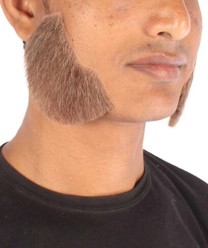 Men's Human Hair Mutton Chops Side Burns Beard Cosplay Facial Hair in Saudi Arabia