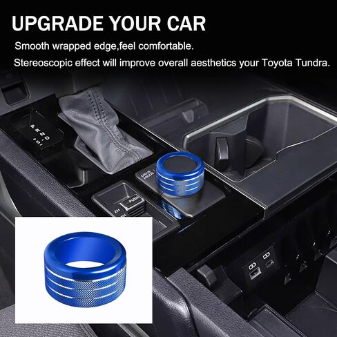 Senshine for Toyota Tundra Accessories 2025 2022-2024 Sequoia 2023-2025 Center Console Cover Cover Mode Cap Start Stop Push Bush Cover Ring Ring Rinive Leace Ring Ring 5pcs (Red) in Kuwait