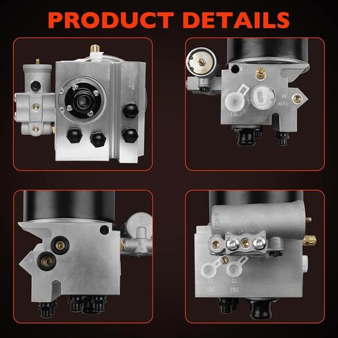 ATRACYPART 801266 Air Dryer Assembly Kit,12Volts,Fits Volvo, Freightliner, Kenworth, Peterbilt, International, Western Star Trucks/Bus/RV/Other – Replaces 5015534, 5010696X in Saudi Arabia