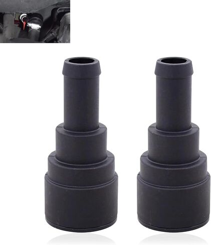 2 PCS Car Heater Hose Fittings, Coolant Connectors, Quick Connect Hose Connection Parts 15032062 15151873 15151875, Compatible with Buick GMC Chevrolet Ford Lincoln (Black) in Saudi Arabia