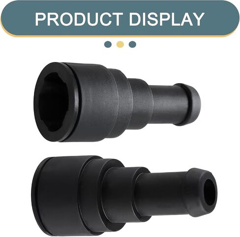 2 PCS Car Heater Hose Fittings, Coolant Connectors, Quick Connect Hose Connection Parts 15032062 15151873 15151875, Compatible with Buick GMC Chevrolet Ford Lincoln (Black) in Saudi Arabia