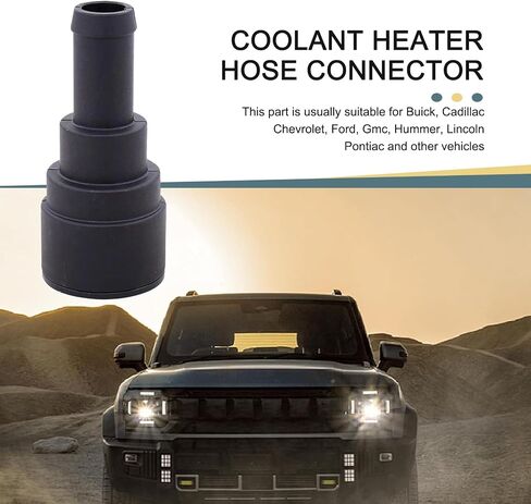 2 PCS Car Heater Hose Fittings, Coolant Connectors, Quick Connect Hose Connection Parts 15032062 15151873 15151875, Compatible with Buick GMC Chevrolet Ford Lincoln (Black) in Saudi Arabia