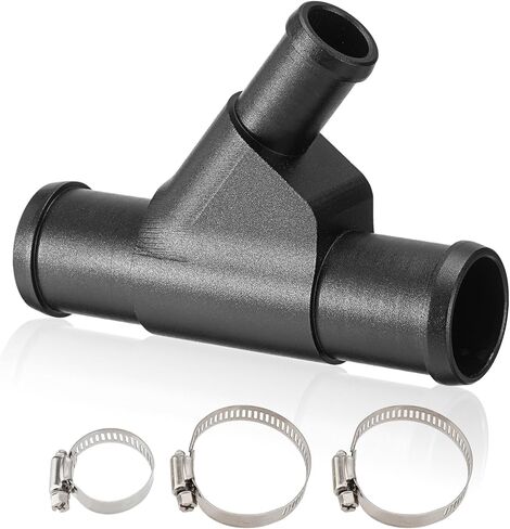 Radiator Coolant Y-Pipe Compatible with Ford F250 F350 F450 F550 E350 E450 Excursion Black Weldless Aluminum Coolant Hose Connector Pipe in Saudi Arabia