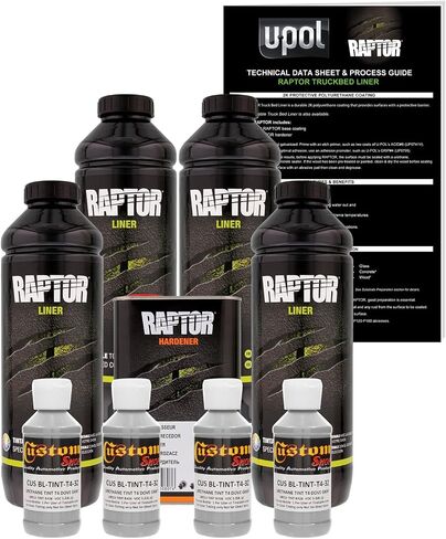 U-POL Raptor Dove Gray Urethane Spray-On Truck Bed Liner & Texture Coating, 4 Liters in Saudi Arabia