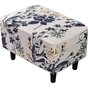 CRFATOP Ottoman Chair Cover Large Ottoman Chair Slipcovers Printed Rectangle Storage Stool Cover Stretch Footstool Footrest Sofa Slipcovers with Elastic Bottom,30 in Kuwait